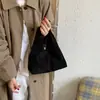Bolso de mano de gamuza esmerilada con diseño de nicho estilo coreano para mujer, bolsa tipo nube plisada de gran capacidad, bolso de hombro y para el antebrazo