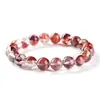 Pulsera de Cristal de Ágata Rojo Sangre Natural Jingdian Jewelry para Mujer, Cristal de Ensueño a la Moda, Pulsera Transfronteriza Más Vendida