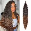 Comercio Exterior Trenza Profunda Fibra de Alta Temperatura Extensiones de Cabello Rizado Latinoamericano Cabello Blanco Trenzas Rizadas Kinky