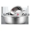 Acero Inoxidable 304 Lavabo Redondo Engrosado para Lavar Verduras Lavabo para Mezclar Masa Lavabo Doméstico No Magnético para Lavar la Cara 30-40 cm Cocina Comercial