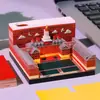 Calendário de Escultura de Papel da Universidade de Harvard Venda Quente Transfronteiriça 3D Pop-Up Notas Adesivas Temporada de Formatura Presente Criativo Ornamento de Mesa