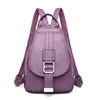 Moda Nueva Bolsa de Pecho para Mujer Estilo Coreano Simple Mochila Simple para Mujer Cuero Suave Casual Mochila para Mujer de Gran Capacidad Venta al por Mayor