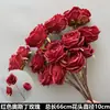 Arte Floral para Casamento Flor Vermelha Material de Fundo Decoração Ikebana Rosa Eucalipto Arranjo para Sala de Estar Interna