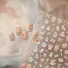 Ferro Creme Desenho Animado Infantil Gatinho Adesivos para Unhas TS4126 Japonês Menina Suave Unhas Patinha de Gato Laço Adesivos para Unhas