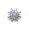 Brincos de Ursinho do Mar de Titânio F-136 Opala Unhas Labiais Liga de Titânio G23 Rosca Interna Unhas Helix Piercing Corporal Joia de Orelha