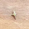 Brinco de liga de titânio F136 estrela de quatro pontas G23 titânio rosca interna zircônia piercing labial cruzado piercing de língua joia perfurante cabeça