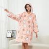 Pijama Preguiçoso Pulôver Cobertor de TV Roupas à Prova de Frio para Exterior com Capuz Lã Roupas Quentes Camisola de Casa para Casal