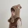 Otoño e Invierno Nuevo Estilo Sombrero y Bufanda para Niños Todo en Uno Invierno Lindo y Cálido Sombrero de Lana para Niños y Niñas Bebé Venta al por Mayor