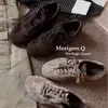 2026 Novos Sapatos de Treino Alemães de Couro Genuíno Merade Retrô Versátil Moda Casual Calçados Esportivos Color Blocking Feminino 6618-53