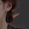 Pendientes de Aro para Oreja con Letra de Plata de Ley S925 para Mujer, Pendientes Sencillos y Elegantes, Pendientes de Lujo Ligero y de Alta Gama, Pendientes Coreanos 2026 para Mujer