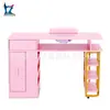 Mesa de Manicura Rosa Exclusiva Transfronteriza con Aspiradora, Almacenamiento con Compartimentos, Diseño de Cajones, Mesa de Manicura Profesional