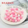 3cm 10 Piezas Por Paquete Bolas Blancas de Pelo de Alta Elasticidad Bolas de Pelo Pequeñas Coloridas de Poliéster Accesorios de Bolas de Felpa de Poliéster para Manualidades