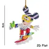Decoração Pendente de Árvore de Natal de Acrílico Dupla Face Desenho Animado de Natal Fofo Pendente de Carro Novo Produto Transfronteiriço