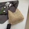 Bolso Tejido de Gran Capacidad Transfronterizo para Mujer 2026 Nuevo Bolso de Paja para Vacaciones de Verano en la Playa Bolso Tote de Hombro para Viajero