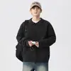 Temporada de primavera y otoño, cárdigan pesado de punto estilo retro japonés para hombre, chaqueta de punto con cuello para hombre