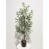 Árbol de Olivo Bananero Viajero Artificial y Planta de Monstera en Maceta 1.2m Decoraciones Ornamentales Artificiales Verdes de Piso para Interiores Paisajismo