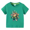 Mi Mundo Minecraft Ropa Nueva para Niños Camiseta de Verano de Manga Corta para Niños Camiseta de Manga Media para Niños Top para Niños