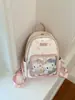 Mochila Grande Capacidade Menina Gatinho 2026 Nova Desenho Animado Moda Embossada Mochila de Viagem Hello Kitty Bolsa Ita
