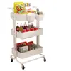 Estantería de Carrito de Almacenamiento de Múltiples Niveles de Pie para Cocina, Estantería de Almacenamiento Móvil con Ruedas para Baño, Carrito de Almacenamiento para Snacks
