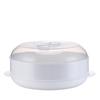 Comidas al Vapor para Microondas Bollos al Vapor Calentados Caja para Vaporizar con Tapa Utensilios de Vapor de Plástico Caja para Vaporizar para Microondas para el Hogar Venta al Mayoreo