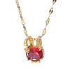 Tiktok mismo estilo nacional Festival de Medio Otoño conejo acero de titanio cadena clavícula collar para todo fósforo que no se desvanece joyería collar femenino al por mayor