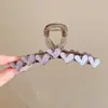 Grampo de cabelo tipo pinça de tubarão extra grande, novo modelo estilo coreano 2026, toque de alta qualidade, adequado para cabelos grossos, pinça de garra versátil e simples para penteados presos