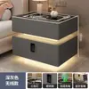 Mesa de cabeceira inteligente E0 grau madeira de pinho ecológica modelo Inspirado em luxo Famoso na internet Novo modelo de quarto 2025 Entregue no ponto de retirada