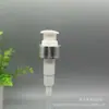 Bomba de 32 dientes Plata Anodizada blanca bomba 4CC bomba de rosca para loción cabeza de bomba para champú gel de ducha acondicionador
