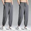 Pantalones Largos de Verano de Seda de Hielo para Hombre, de Secado Rápido, Holgados, Deportivos, Modernos, Combinables, hasta el Tobillo