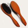 Pente com Almofada de Ar em Madeira de Faia é Arredondado e Não Machuca o Cabelo, Pente Fofo, Cabelo Liso, Combate Estática, Cabo Longo, Dentes Largos, Pente de Massagem, Pente para Cabeleireiro