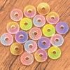 1 horquilla para el pelo de 16 mm con degradado, accesorio de resina para manualidades, 6 colores, hueca, redonda, para funda de teléfono, parche de joyería