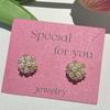 Pendientes Pequeños de Fuegos Artificiales Perla Zircón Aguja de Plata S925 Elegantes Moda Entrada Lujo Pendientes Pequeños de Cuentas de Arroz Suaves Combinables Dama
