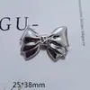 Colgante de cuentas con baño de plata UV, multitamaño, tridimensional, brillante, con forma de corazón, accesorios de joyería DIY