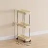 Carrito de almacenamiento para huecos estrechos en el hogar con gran capacidad, estante de almacenamiento de clasificación en capas para especias y bocadillos de cocina