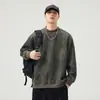 Moletom Gola Redonda Anyang Masculino Outono Peso Pesado 2025 Novo Bonito Tendência Marca Tops Masculino Tricô Camisas Básicas Atacado