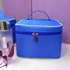 Bolsa de Cosméticos con Texto Impreso, Bolsa de Salón de Belleza, Artículos de Tocador para Almacenamiento, Bolsa de Cuidado, Borde Blanco Cuadrado, Rojo Grande