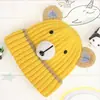 23 Nuevo Gorro de Oso de Dibujos Animados para Bebé Hombres y Mujeres Dibujos Animados Gorro de Punto Espeso para Niños Otoño e Invierno Gorro de Lana Cálido