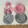 Otoño y Corea del Sur Sombrero Infantil Moda de Verano Rayas Niñas Bolsa Protectora Solar Sombrero de Pescador Sombrero de Sol para Bebé