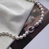 Accesorios de bricolaje S925 plata esterlina collar de perlas hebilla moda exquisita suéter pulsera hebilla joyería plata hebilla hebilla