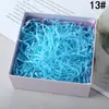 Atacado de fábrica cor palha de ráfia papel picado caixa de presente de casamento caixa de doces enchimento palha de ráfia papel amassado ponto
