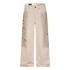 L99848 High Street Estilo Americano Unisex Streetwear Lavado Teñido a Mano Vintage Diseño de Salpicadura de Tinta Jeans Anchos Holgados para Hombre
