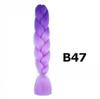 Trenza grande bicolor de fábrica al por mayor color fibra química trenza africana sucia peluca trenzada seda de alta temperatura trenza boxeadora giro degradado