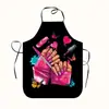 Ropa de trabajo de barbero de comercio exterior personalizada, delantal de cocina, delantal hecho a mano para estudio DIY, delantal de manicurista