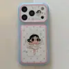 Fondo de Lunares Ventana Grande Manzana de Jade Linda Pequeña 18 Funda para iPhone 17, Funda de Teléfono 16 Pro Max a Prueba de Golpes, Modelo Nuevo 15