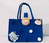 Bolso de Fieltro de Celebridad de Internet, Bolsa de Regalo de Alta Gama, Bolso Tote Pequeño de Fieltro de Dibujos Animados, Bolso de Mano Souvenir de Luna Llena