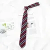 Corbata Dorada para Mujer, Estilo Preppy, Estilo Escolar Japonés jk/dk Estilo Campus Marca H, Corbata de Rayas Rojas y Blancas, Hecha a Mano para Hombres