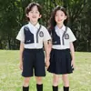 Uniforme de clase para foto de graduación de jardín de infantes, traje de verano estilo británico para 61 niños para actuación, atuendo para actuación de recitación y coro de estudiante de primaria