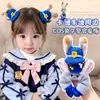 Lindo Conejo Policía Peluche Goma para el Cabello para Mujeres, Accesorio Versátil de Dibujos Animados para el Cabello, Pinza Lateral, Dulce Diadema de Cosplay, Accesorio para Fotos