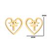 Pendientes de Acero Inoxidable con Cruz de Moda para Mujer, Clavos Mini para Hélice Ósea Simples y Personalizados, Accesorios Transfronterizos Europeos y Americanos