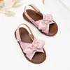 Sandalias de Niña con Moño y Suela Suave Verano Pequeña Princesa Exteriores Antideslizantes de Velcro Casuales para Niños Zapatos de Playa